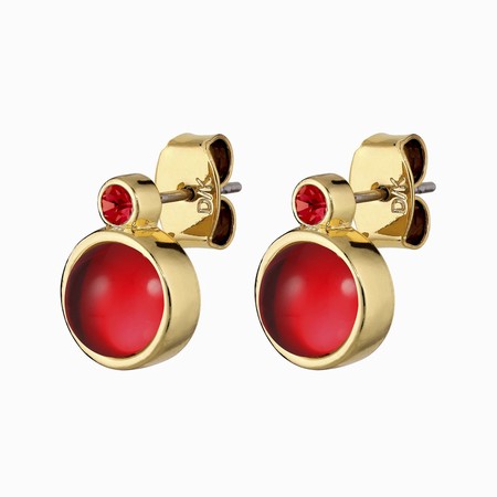 Dyrberg Kern London Gold Earrings - Red